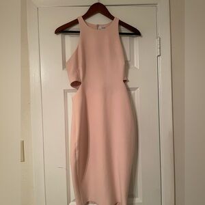 Elizabeth and James Baby Pink Midi Dress